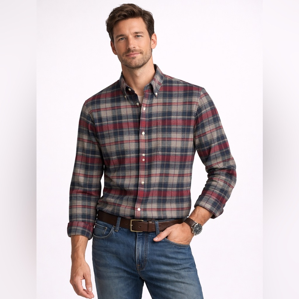 Pendleton Sir Pendleton Men’s L Plaid 100% Virgin Wool Button Down Shirt